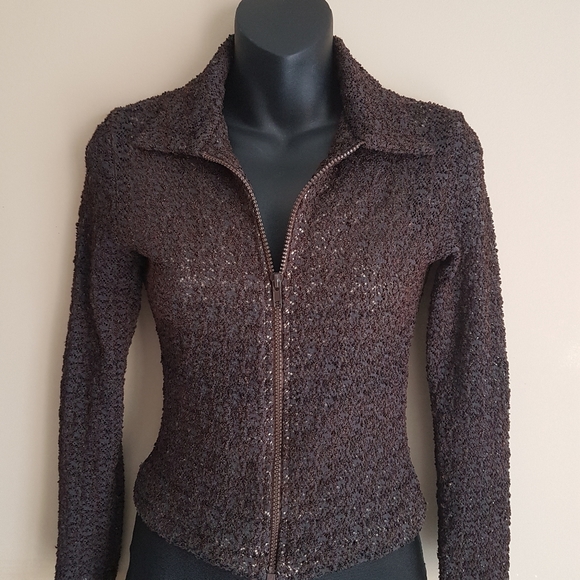 ⭐Vintage⭐Lace Brown Jacket - Picture 7 of 8